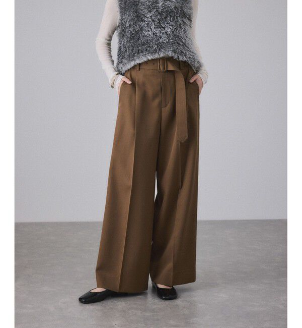 ADAM ET ROPE'「NIKKE GABARDINE SLACKS」|スラックス|