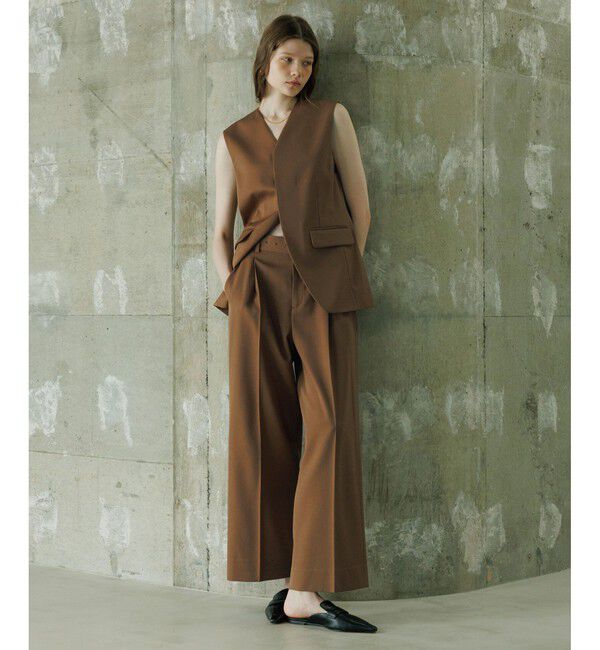 ADAM ET ROPE'「NIKKE GABARDINE SLACKS」|スラックス|