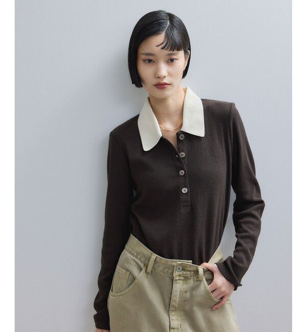 ADAM ET ROPE'「【WEB限定】ロングスリーブポロシャツ」|ポロシャツ|
