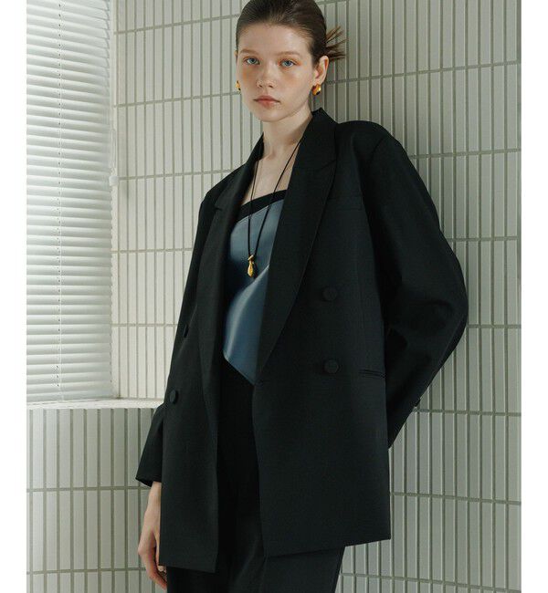 ADAM ET ROPE'「【サステナブル】ダブルブレストジャケット」|テーラードジャケット|