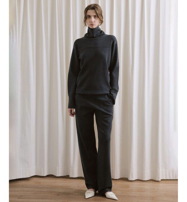 ADAM ET ROPE'「【EMOELLE】ウールニットパンツ」|チノ|