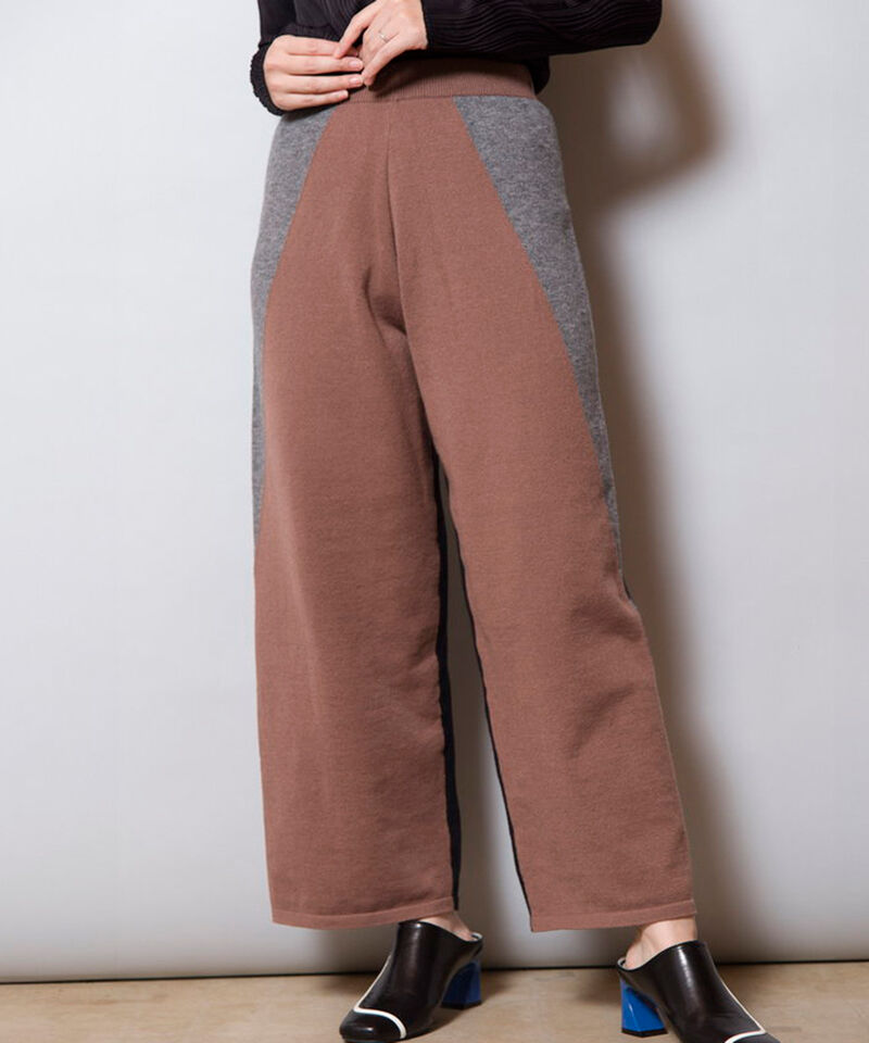  「2WAY配色ニットパンツ」|その他|BROWN