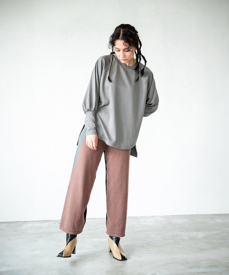  「2WAY配色ニットパンツ」|その他|