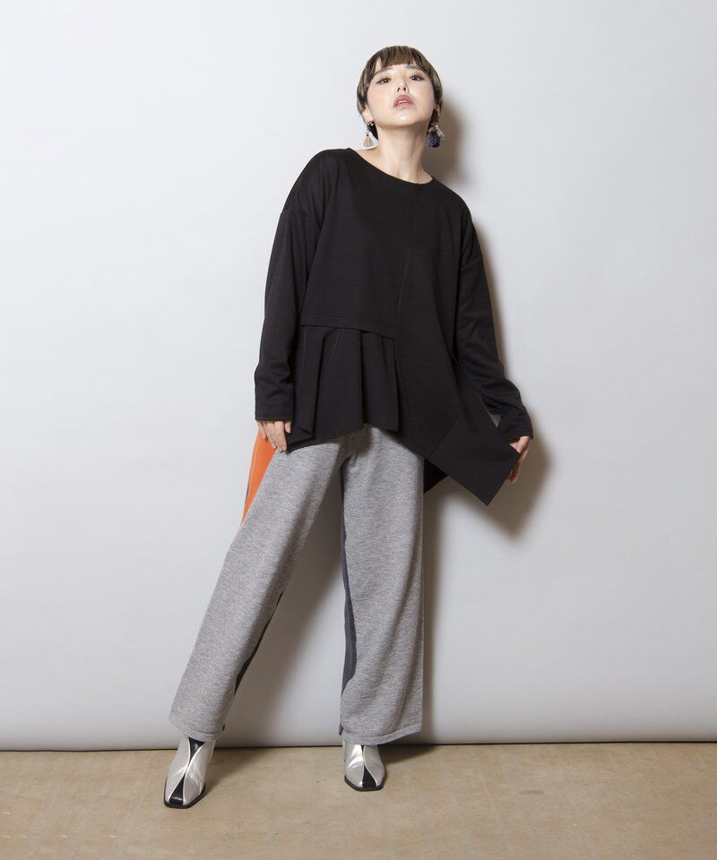  「2WAY配色ニットパンツ」|その他|