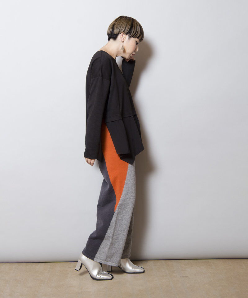  「2WAY配色ニットパンツ」|その他|