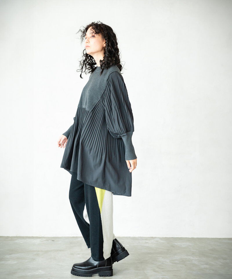  「2WAY配色ニットパンツ」|その他|