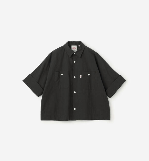 DANTON「DANTON | コットンポプリン ドルマンワークシャツ WOMEN」|シャツ・ブラウス|CHARCOAL