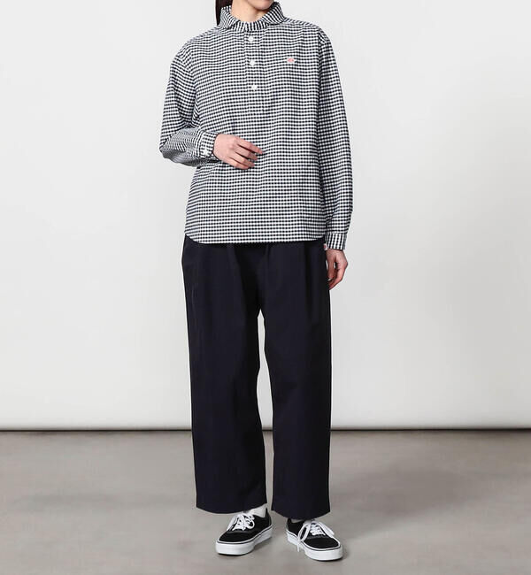 DANTON「DANTON | オックスフォード 丸襟プルオーバーシャツ CHECK WOMEN」|シャツ・ブラウス|