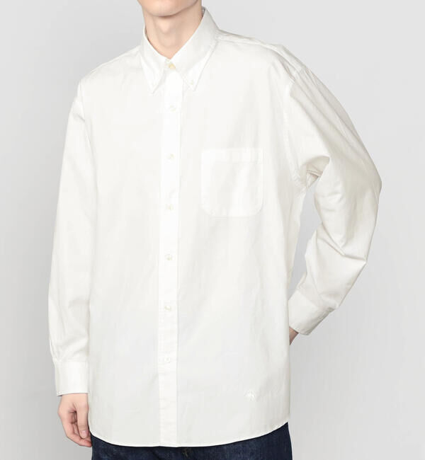  「Brooks Brothers |〈別注〉ピンポイントオックスフォード ポロカラーボタンダウンシャツ MEN」|シャツ・ブラウス|WHITE