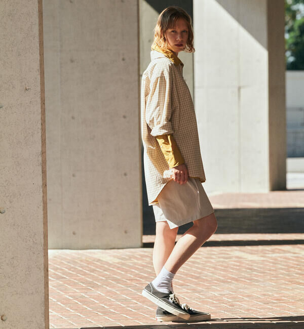 GYMPHLEX「Gymphlex | ハーフジップ 長袖チェックシャツ WOMEN」|シャツ・ブラウス|