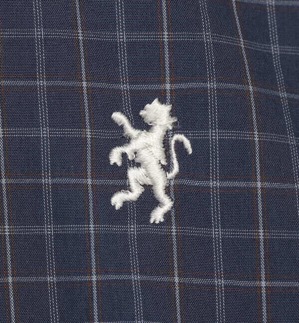 GYMPHLEX「Gymphlex | コットン ハーフジップ 長袖チェックシャツ WOMEN」|シャツ・ブラウス|