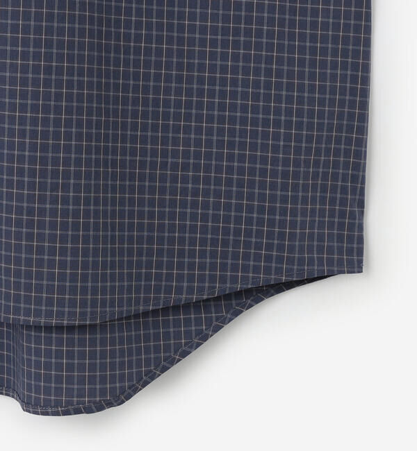 GYMPHLEX「Gymphlex | コットン ハーフジップ 長袖チェックシャツ WOMEN」|シャツ・ブラウス|