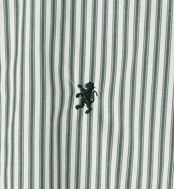 GYMPHLEX「Gymphlex | コットン ショートボタンダウンシャツ STRIPE WOMEN」|シャツ・ブラウス|