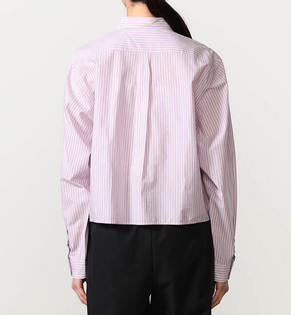 GYMPHLEX「Gymphlex | タイプライター ショートボタンダウンシャツ STRIPE WOMEN」|シャツ・ブラウス|