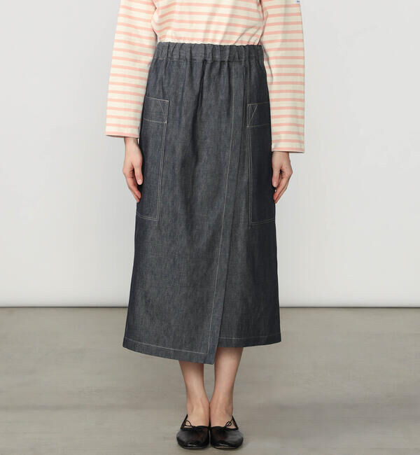  「nicholson & nicholson | デニム ラップスカート WOMEN」|スカート|