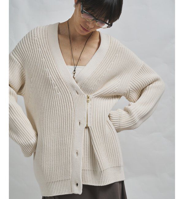 GEMINI「【GEMINI】片畔カーディガン」|ニット・セーター|エクリュ