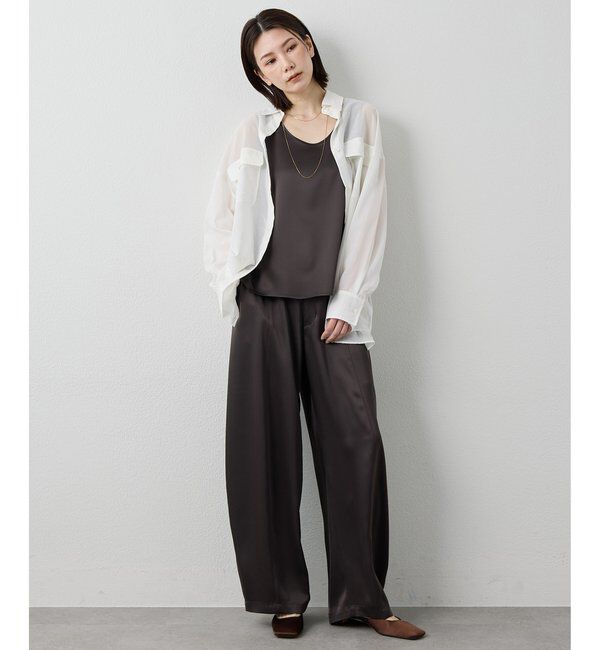 Drawing Numbers「【Drawing Numbers】ダブルサテンコクーンパンツ」|チノ|