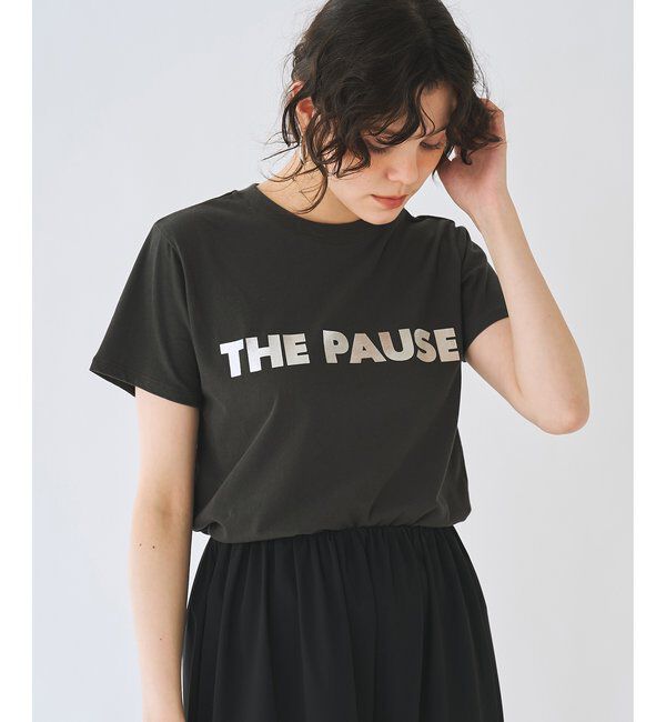  「＜WEB限定＞【THE PAUSE】THE PAUSEメタリックTシャツ」|Tシャツ・カットソー|チャコールグレー