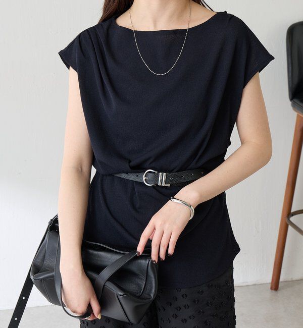  「【上品見えカットソー/シアー】アシメタックフレンチカットソー」|Tシャツ・カットソー|