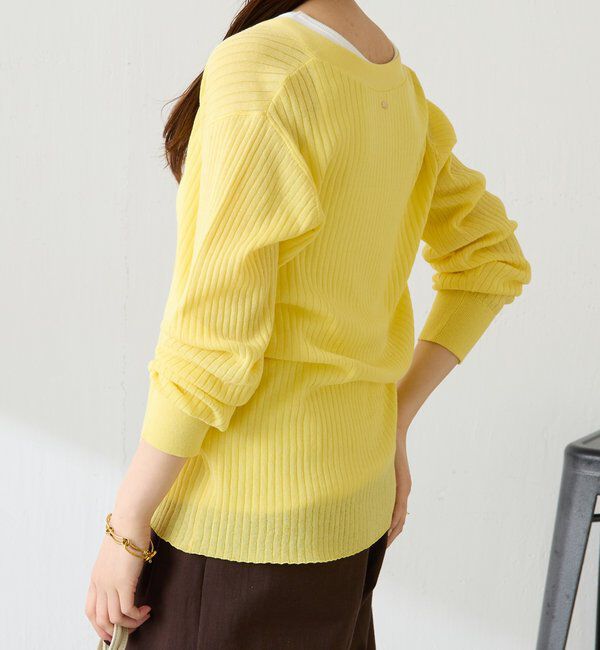  「ドライコットンワイドリブカーディガン」|ニット・セーター|