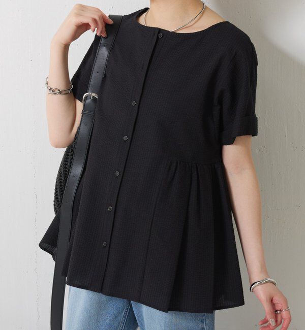  「3WAYサッカーブラウス」|シャツ・ブラウス|ブラック