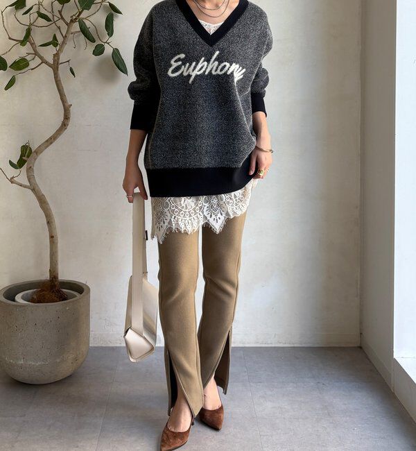  「【WEB限定】ロゴシャギーニット」|ニット・セーター|