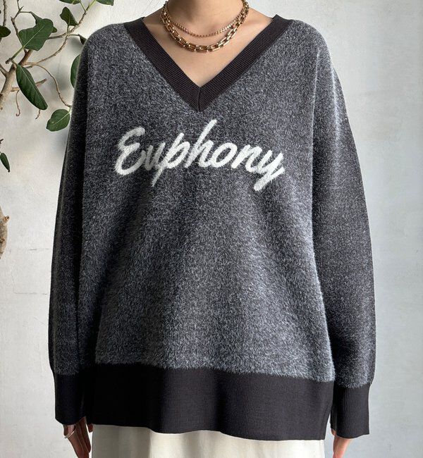  「【WEB限定】ロゴシャギーニット」|ニット・セーター|