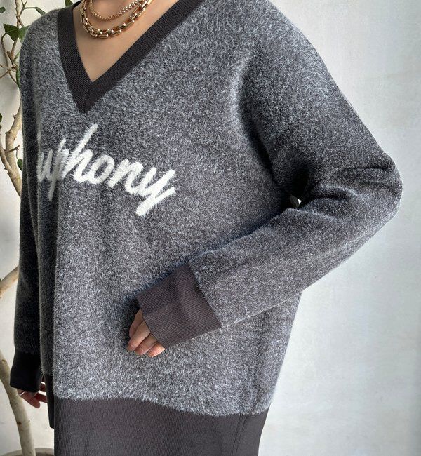  「【WEB限定】ロゴシャギーニット」|ニット・セーター|