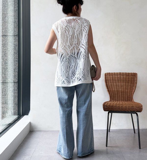  「【WEB限定】ジャガードチュニックベスト」|ブルゾン・スタジャン|