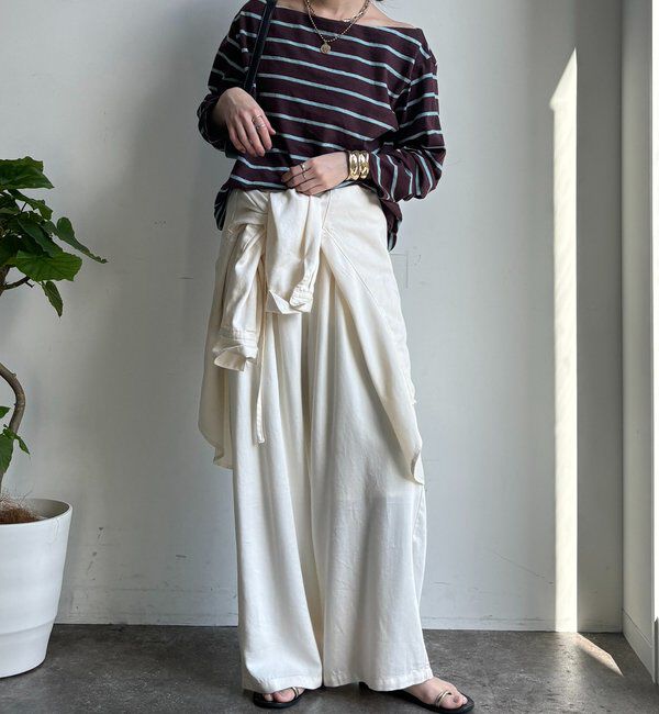  「マルチボーダーオフショルTEE」|Tシャツ・カットソー|