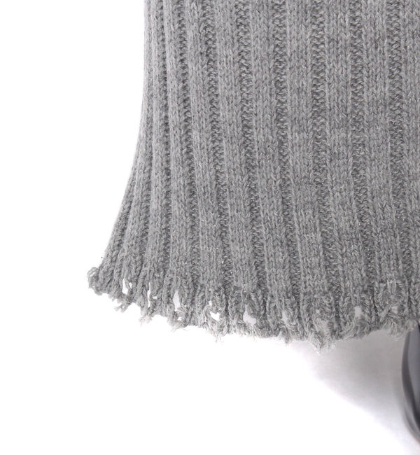  「【再入荷】裁ち切りリブニットパンツ」|チノ|