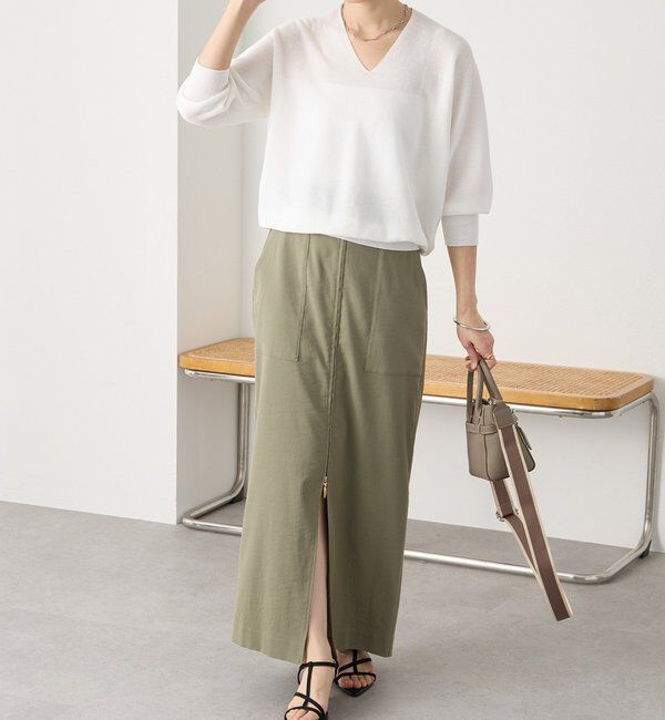  「【軽くしなやかな着心地】ライトギマバックボリュームニット」|ニット・セーター|