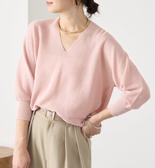  「【軽くしなやかな着心地】ライトギマバックボリュームニット」|ニット・セーター|