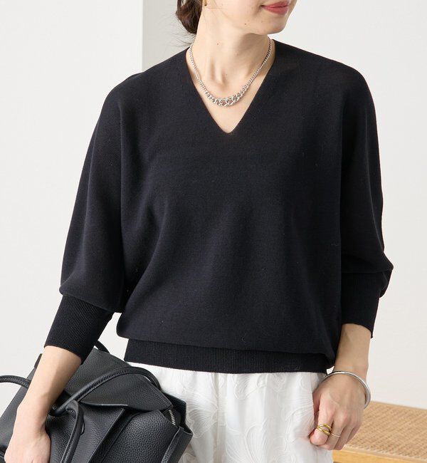  「【軽くしなやかな着心地】ライトギマバックボリュームニット」|ニット・セーター|