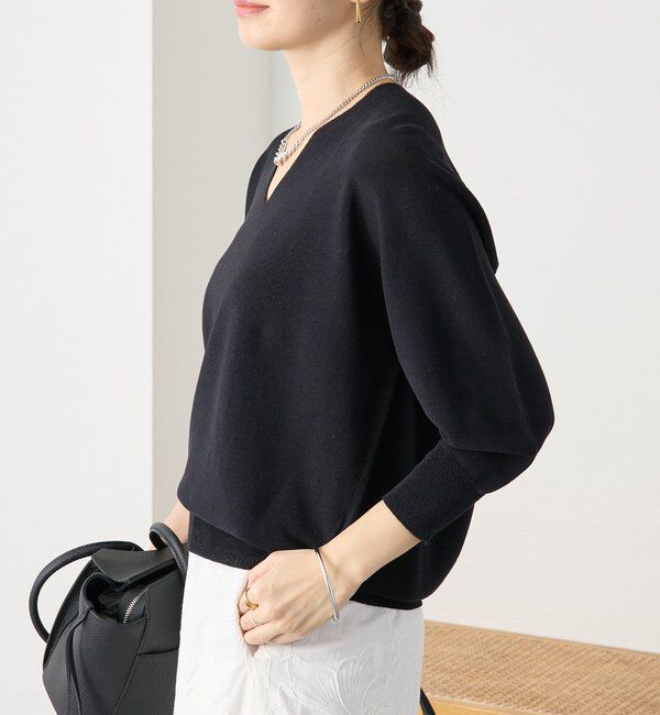  「【軽くしなやかな着心地】ライトギマバックボリュームニット」|ニット・セーター|