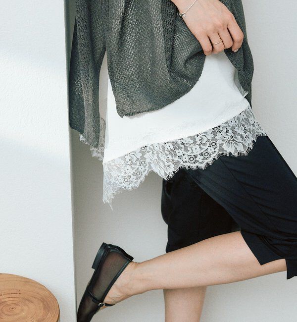  「予約【ご好評につき追加販売決定！】バイアスヘムレースキャミソール」|シャツ・ブラウス|