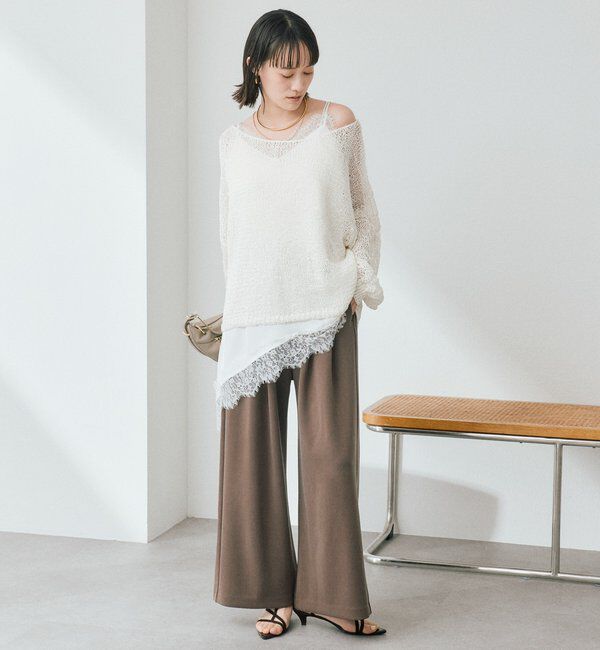  「予約【ご好評につき追加販売決定！】バイアスヘムレースキャミソール」|シャツ・ブラウス|