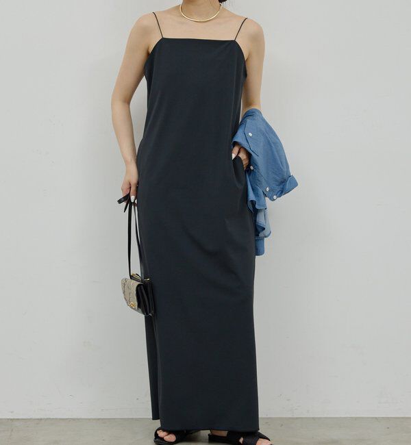  「【3サイズ展開】ストレッチマキシキャミワンピース」|ワンピース|