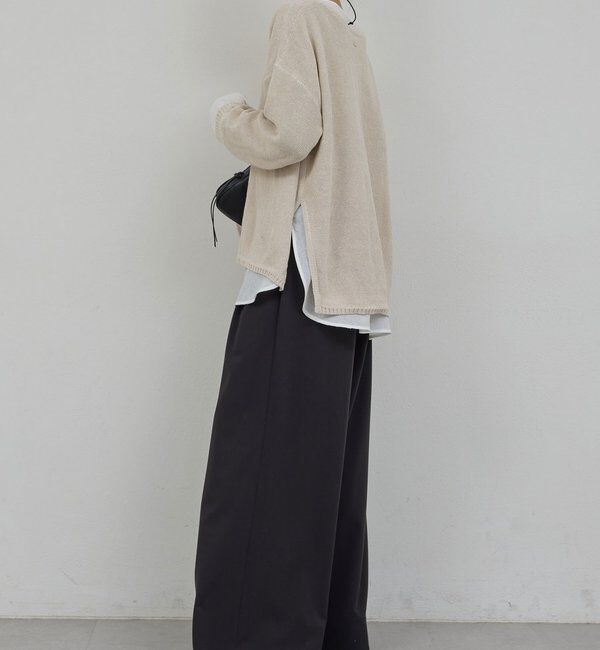  「【手洗い可】コットンメッシュプルオーバー」|ニット・セーター|