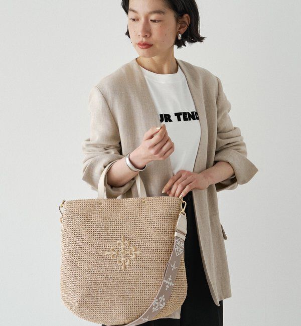  「《WEB限定》スリム2WAYトートバッグ <ナイロンラフィア>」|トートバッグ|