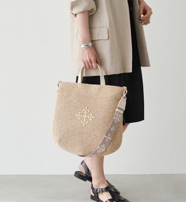  「《WEB限定》スリム2WAYトートバッグ <ナイロンラフィア>」|トートバッグ|