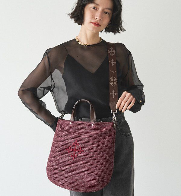  「《WEB限定》スリム2WAYトートバッグ <ナイロンラフィア>」|トートバッグ|