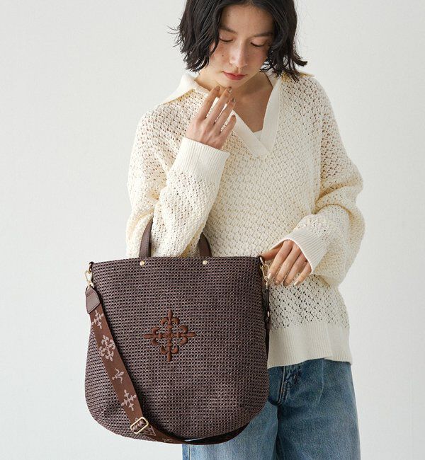  「《WEB限定》スリム2WAYトートバッグ <ナイロンラフィア>」|トートバッグ|