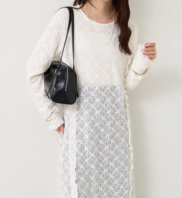 「カットレース切替ワンピース」|ワンピース|