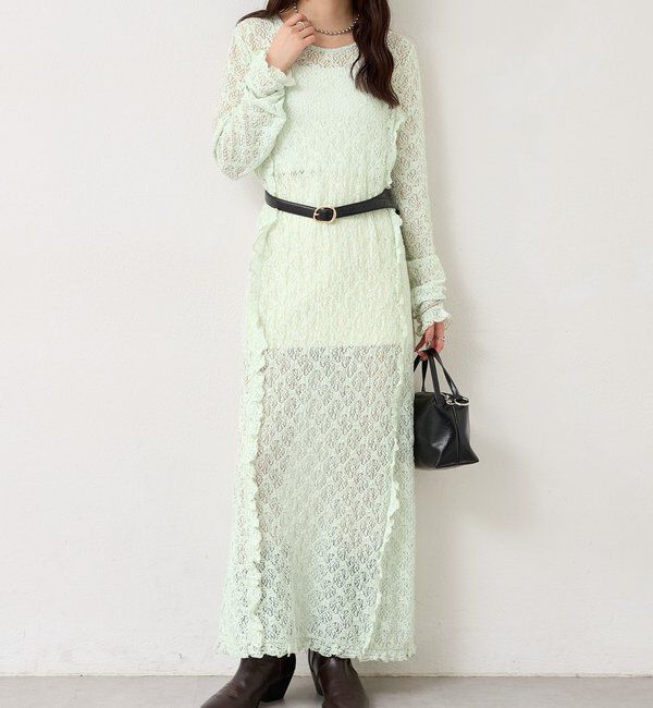  「カットレース切替ワンピース」|ワンピース|