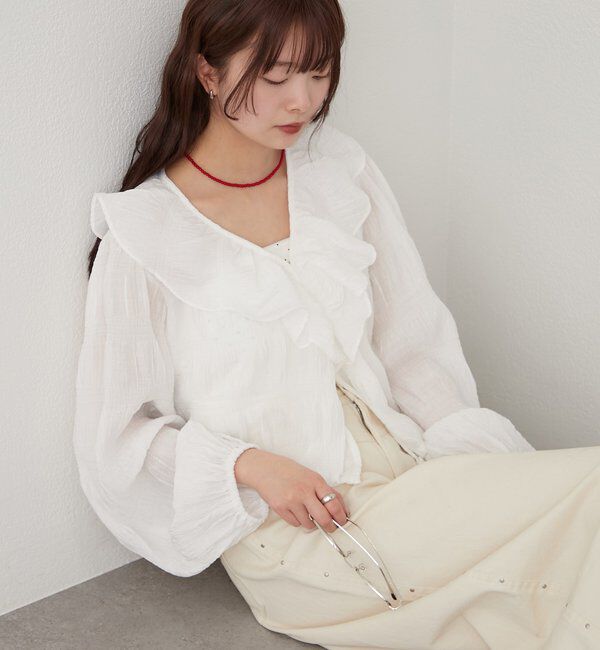  「フリルカシュクールブラウス」|シャツ・ブラウス|