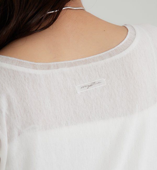  「サイドギャザーシアーTシャツ」|Tシャツ・カットソー|