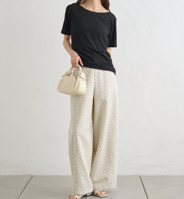  「サイドギャザーシアーTシャツ」|Tシャツ・カットソー|