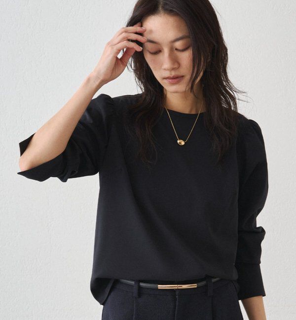  「【Atelier N5/アトリエヌメロサンク】パフスリーブクルーブラウス」|シャツ・ブラウス|