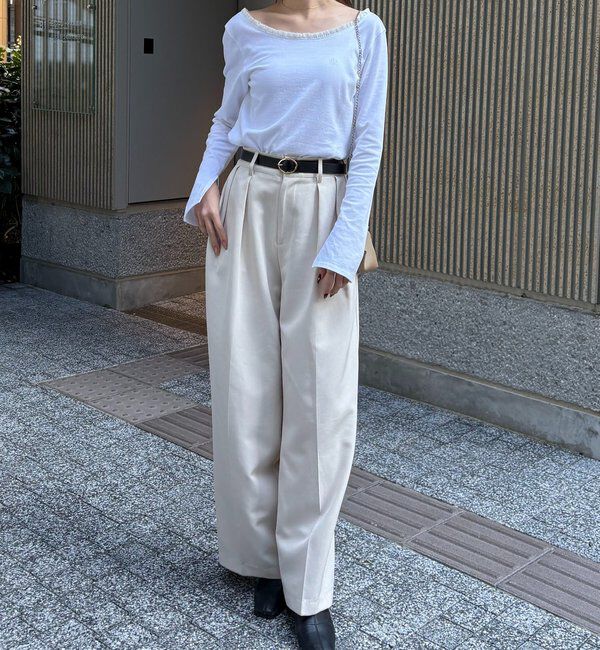  「〈C.L〉フリル襟ボートネックTシャツ」|Tシャツ・カットソー|